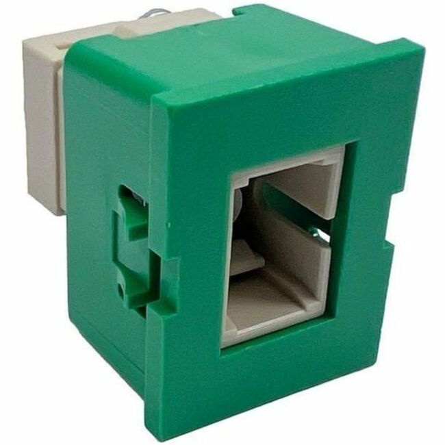 Ortronics TracJack Module, 1-SC Simplex Multimode, Beige Adapter, Green Housing