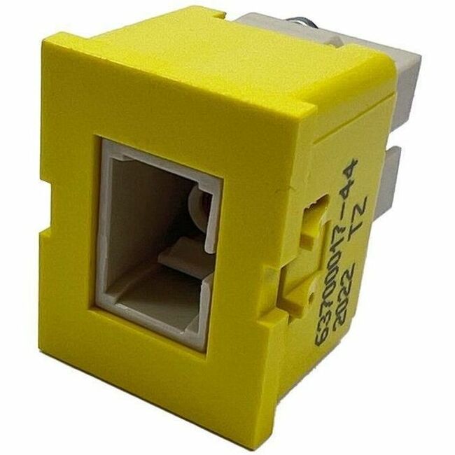 Ortronics TracJack Module, 1-SC Simplex Multimode, Beige Adapter, Yellow Housing