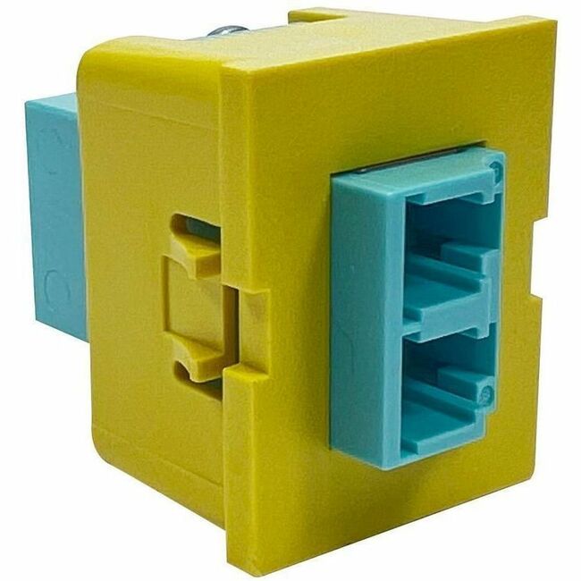 Ortronics Tracjack Module, 1-lc Duplex, Om3/4, Aqua Adapter, Yellow Housing