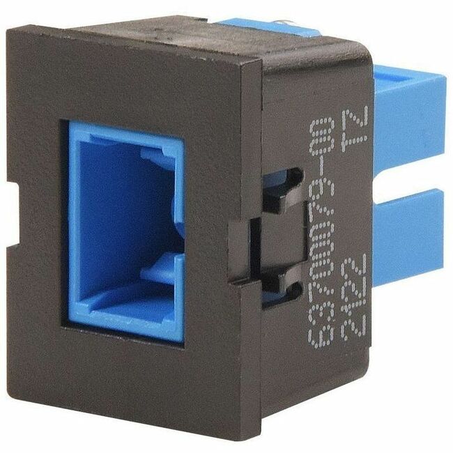 Ortronics Tracjack, SC, Simplex, Blue Adapter, Flush Mount, Single-Mode, Black Housing
