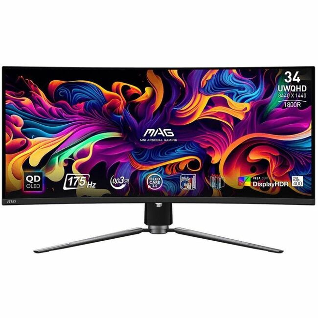 MSI MAG 341CQP OD-OLED Widescreen Gaming OLED Monitor
