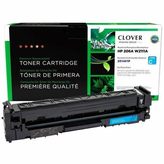 CIG Remanufactured Cyan Toner Cartridge (New Chip) for HP 206A (W2111A)