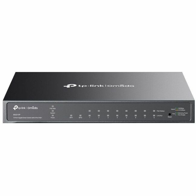 Omada 10-Port Gigabit Smart Switch with 8-Port PoE+
