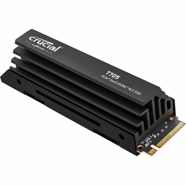 Crucial T705 2TB PCIe Gen5 NVMe M.2 SSD with heatsink