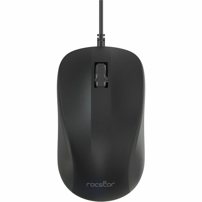 Rocstor Premium QM1 Silent Clicking USB Wired Contoured  Mouse - 1200 dpi