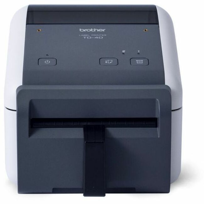 Brother TD-4420DNFC Desktop Direct Thermal Printer - Monochrome - Label Print - Fast Ethernet - USB - USB Host - Serial - With Cutter - 4.09" (104 mm) Print Width - 8 in/s (203.20 mm/s) Mono - 203 dpi - 4.09" (104 mm) Label Width x 118.11" (3000 mm) Label