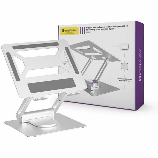 IntekView Steel Laptop Holder with USB-C Port - LR300