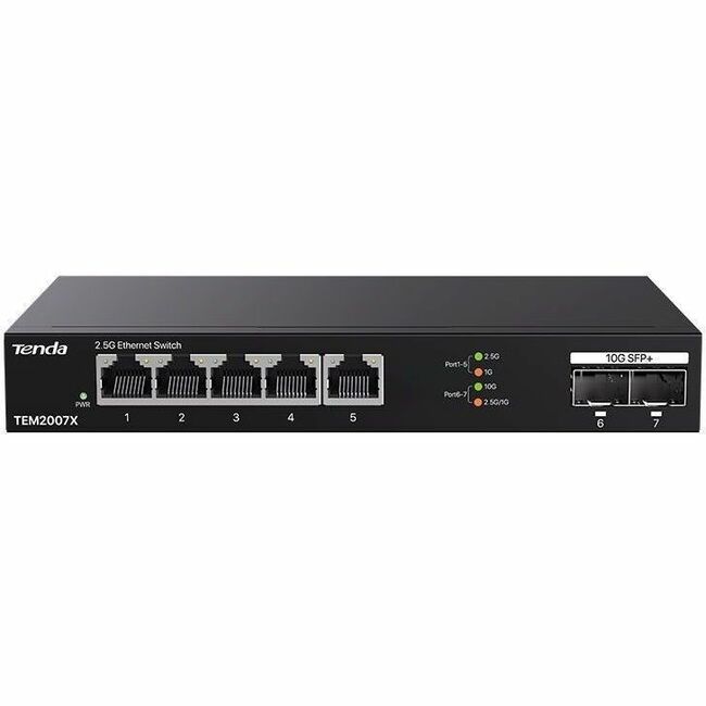 Tenda 5-Port 2.5G Ethernet Switch With 2*10G SFP + Slots