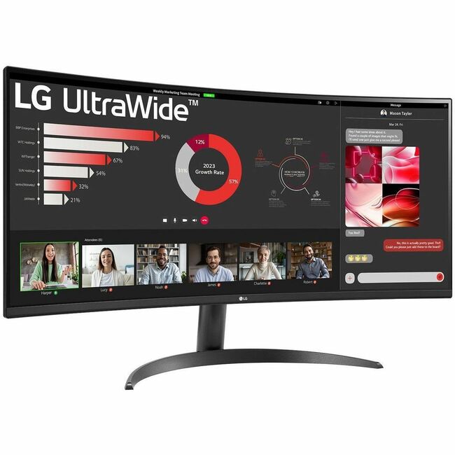 LG UltraWide 34WR50QK-B Widescreen LED Monitor