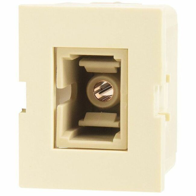 Ortronics TracJack Module, 1-SC Simplex Multimode, Beige Adapter, Wiremold Ivory Housing