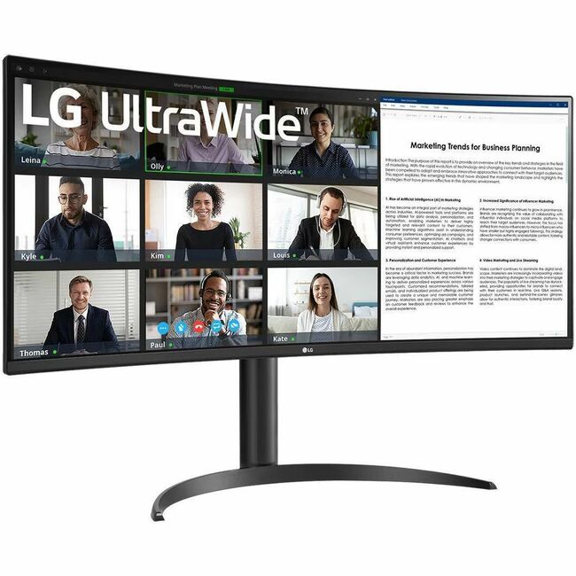 LG 34WR55QK-B 34'' UltraWide QHD Curved monitor with USB Type-C