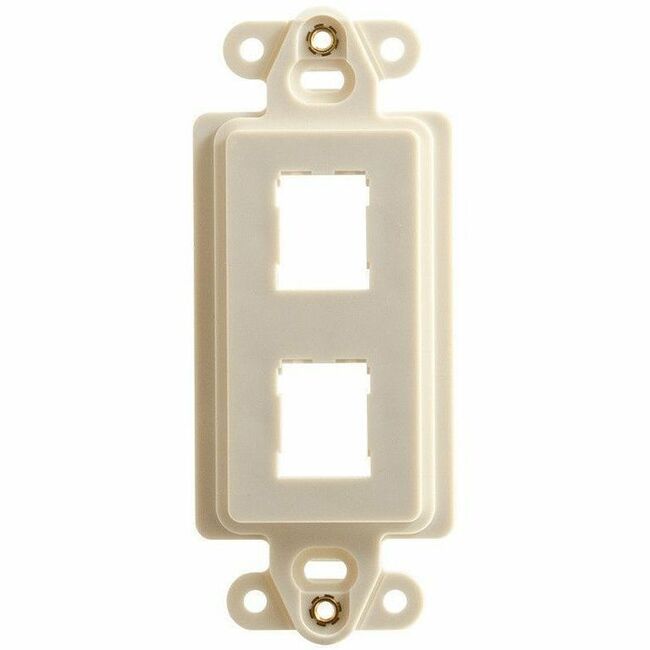 Ortronics HDJ 2-Port Rectangular Stylistics Frame, Fog White