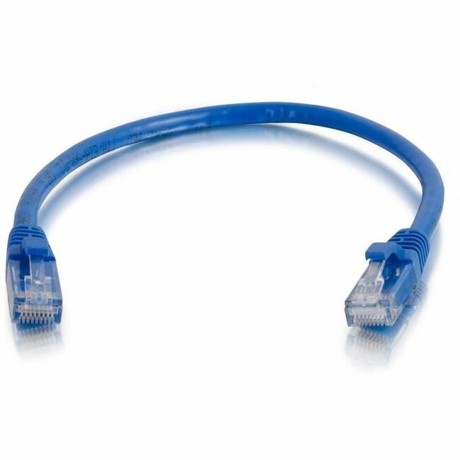 Quiktron 2ft Q-Series Cat6a Snagless (UTP) Ethernet Network Patch Cable, CM Rated - Blue