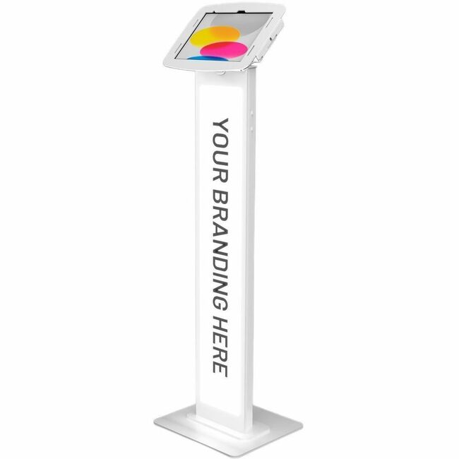 Compulocks VESA White Brandable Floor Stand with Lighting Kit U.S Power Cord
