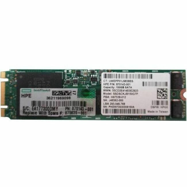 HPE Sourcing VR000150GWEPP 150 GB Solid State Drive - M.2 2280 Internal - SATA (SATA/600) - Read Intensive