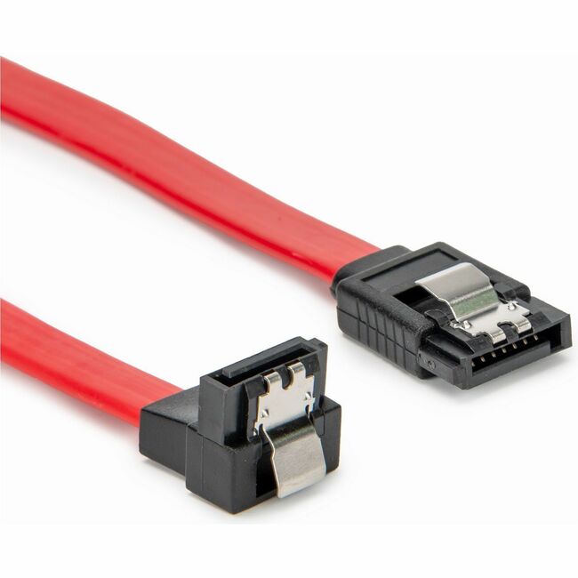 Rocstor 12in Latching SATA to Right Angle SATA Serial ATA Cable