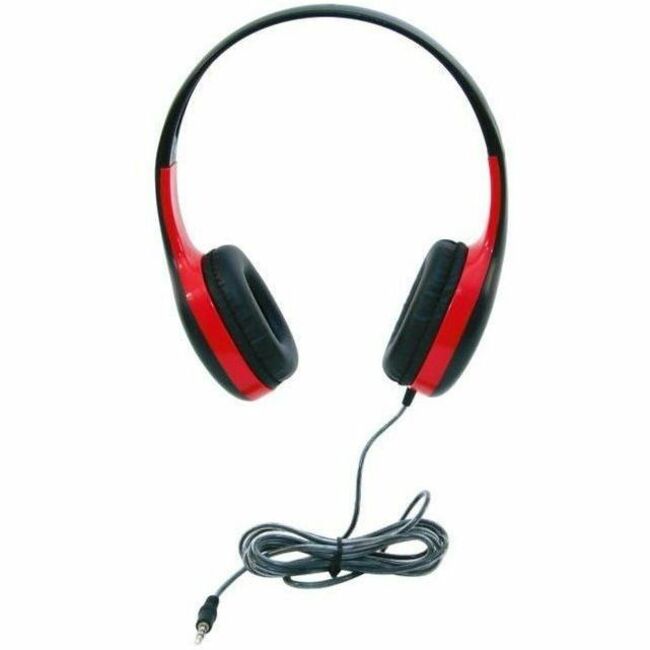 Califone KH-08N RD On-Ear Headphones, 3.5mm, Red