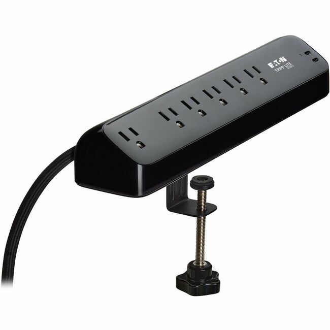 Tripp Lite Protect It! TLP610U30CLAMPB 6-Outlets Surge Suppressor/Protector