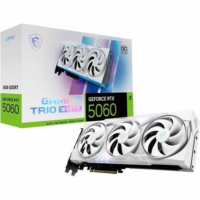 MSI GeForce RTX 5060 8G GAMING TRIO OC WHITE Graphic Card