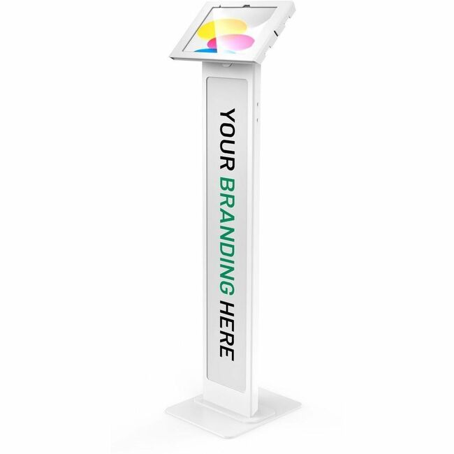 Compulocks iPad 10th-11th (A16) Gen, Apex Enclosure Brandable Floor Stand White