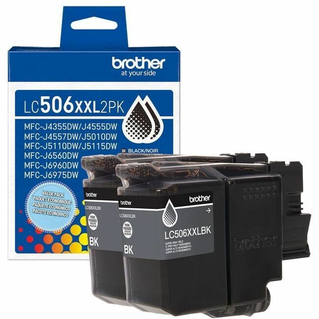 Brother LC506XXL 2PK Twin Pack of Super High Yield Black Ink Cartridges