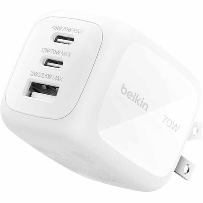 Belkin BoostCharge Pro 3-Port GaN Wall Charger 70W