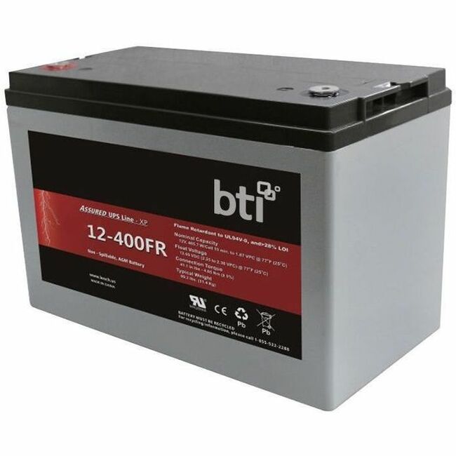 BTI UPS12-405PLP-BTI 12V 104AH SEALED LEAD ACID BATTERY FOR VARIOUS BACK-UP UPS SYSTEMS, ALARM SYSTEMS, DATA CENTERS