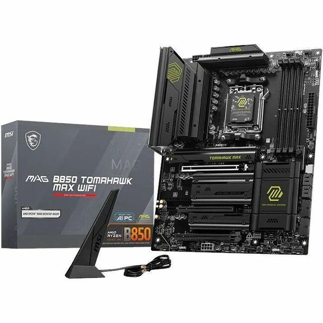 MSI MAG B850 TOMAHAWK MAX WIFI - B850TMAHAWKWIFI - ATX Gaming Motherboard - AM5 - B850 Chipset