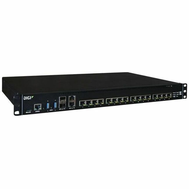 Digi Connect EZ 16 Dual Power - Serial Server, 32-port, RS-232/422/485, Dual DC Power