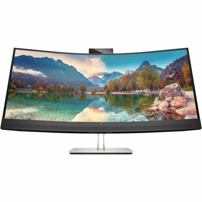 HPI SOURCING - NEW E34m G4 34" Class Webcam WQHD Curved Screen LED Monitor - 21:9 - Black