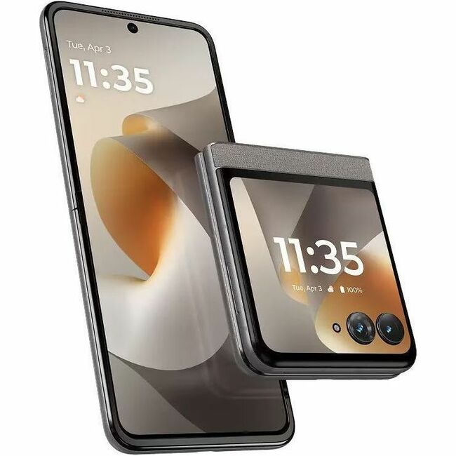 Motorola Mobility razr 2026 256 GB Smartphone - 6.9" Flexible Folding Screen LTPO AMOLED HDR10+ 1080 x 2640 - Octa-core (Cortex A78Quad-core (4 Core) 2.60 GHz + Cortex A55 Quad-core (4 Core) 2 GHz - 8 GB RAM - Android 16 - 5G - PANTONE Hematite
