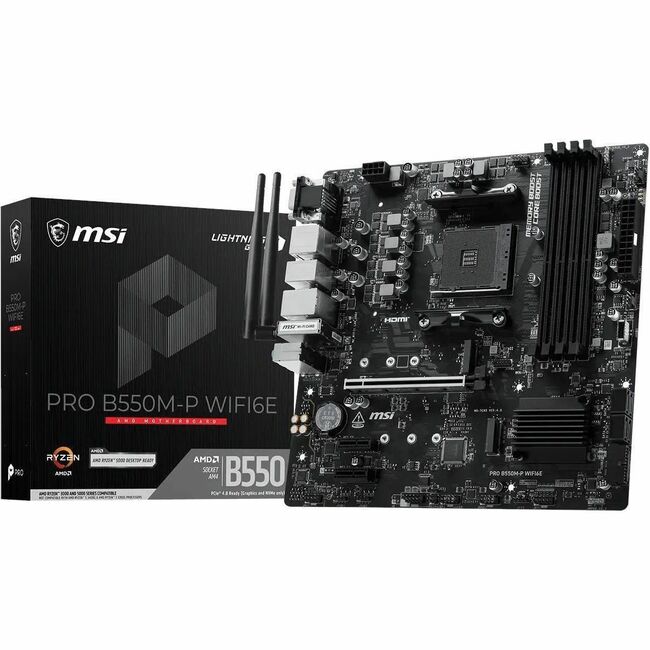 MSI PRO B550M-P WIFI6E Gaming Desktop Motherboard