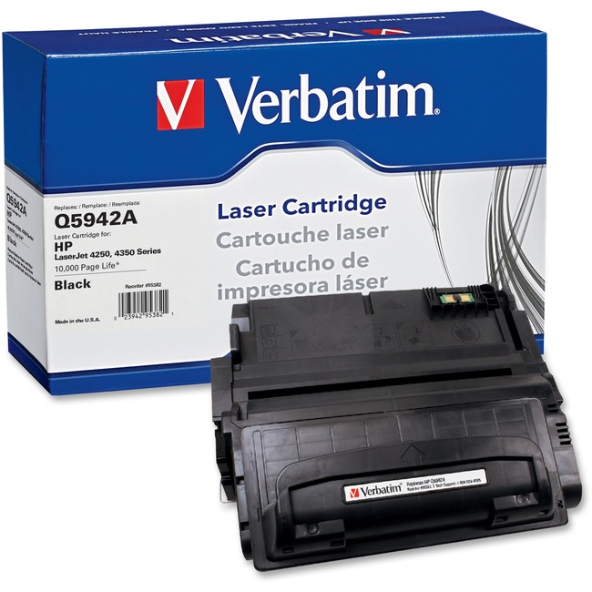 Verbatim Remanufactured Laser Toner Cartridge alternative for HP Q5942A