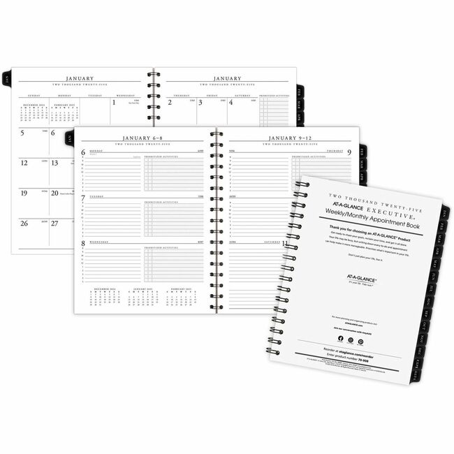 At-A-Glance Executive Weekly/Monthly Appointment Book Refill
