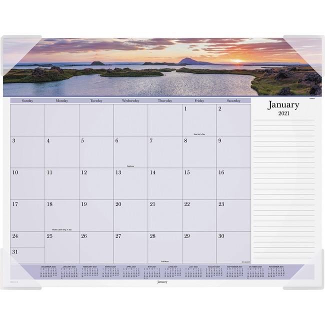 At-A-Glance Images Of The Sea Monthly Desk Pad