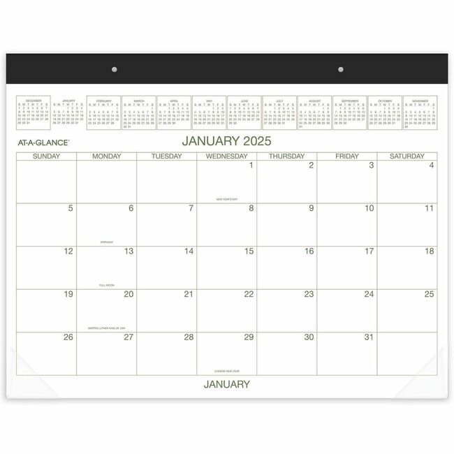 At-A-Glance Two-Color Monthly Desk Pad