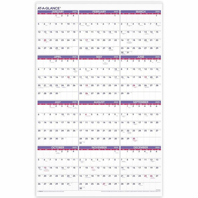 At-A-Glance Yearly Wall Calendar