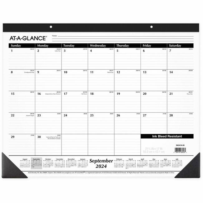 At-A-Glance 16-Month Monthly Desk Pad