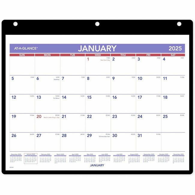 At-A-Glance Monthly Desk/Wall Calendar with Poly Holder