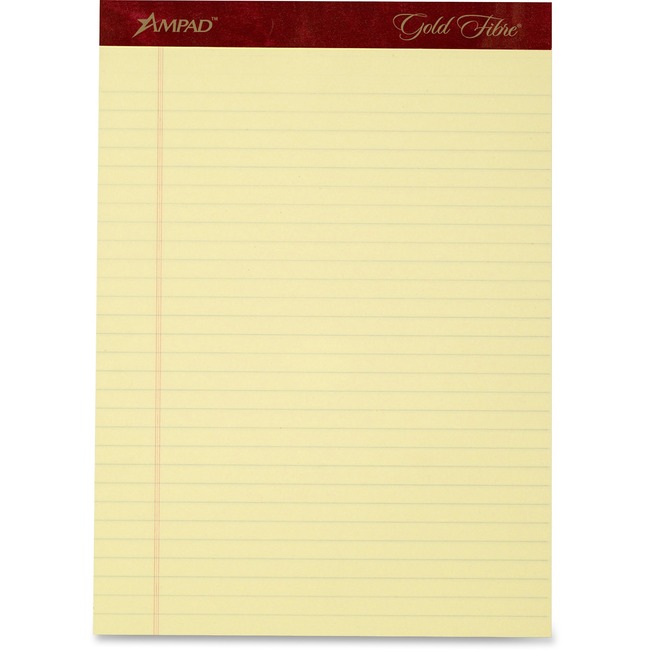 Ampad Gold Fibre Premium Legal/wide - ruled Writing Pad - Letter