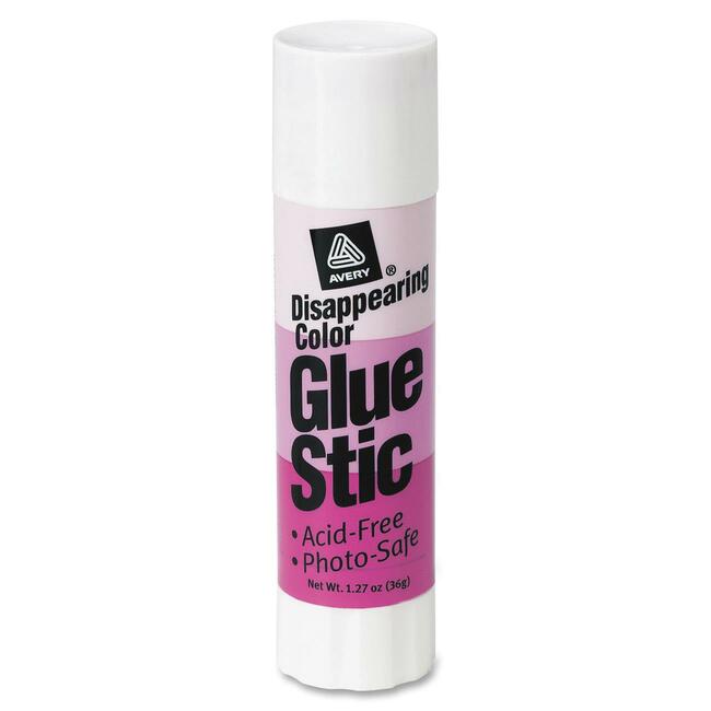 Avery Disappearing Color Permanent Glue Stic