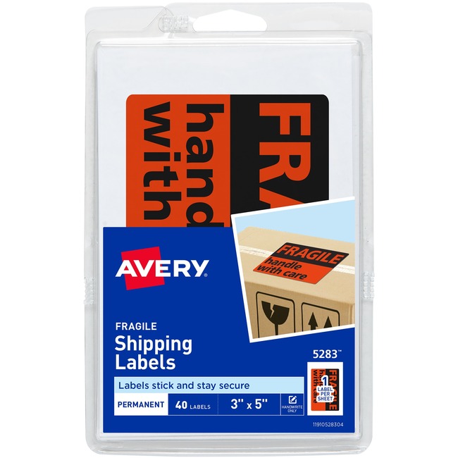 Avery FRAGILE Handle with Care Mailing Labels
