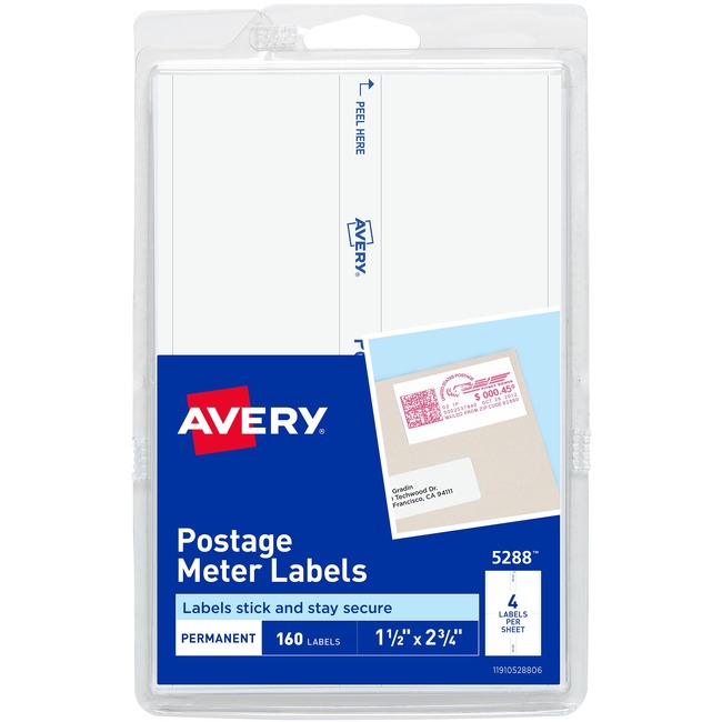 Avery® Postage Meter Labels for Pitney Bowes Postage Machines