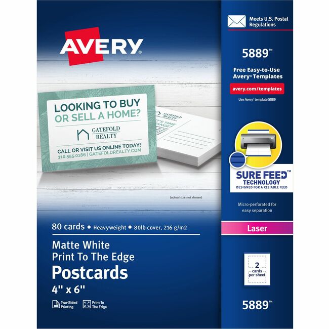 Avery® Laser Print Invitation Card