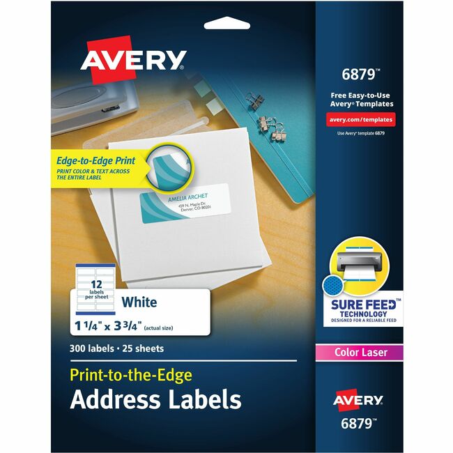 Avery® White Print-to-the-Edge Address Labels