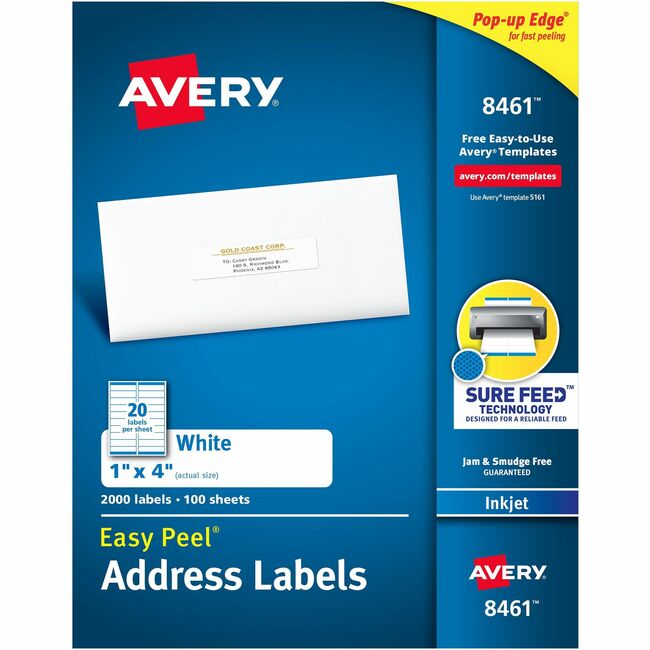 Avery White Easy Peel Address Labels