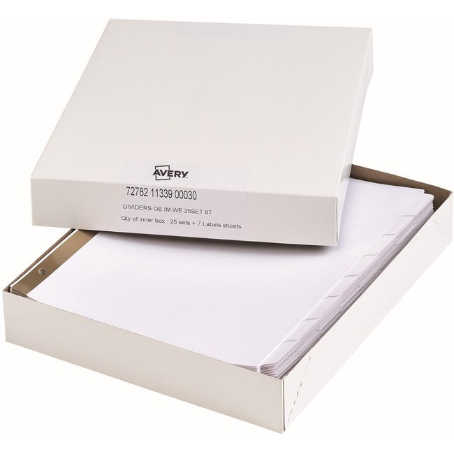 Avery Office Essentials Index Dividers with White Labels