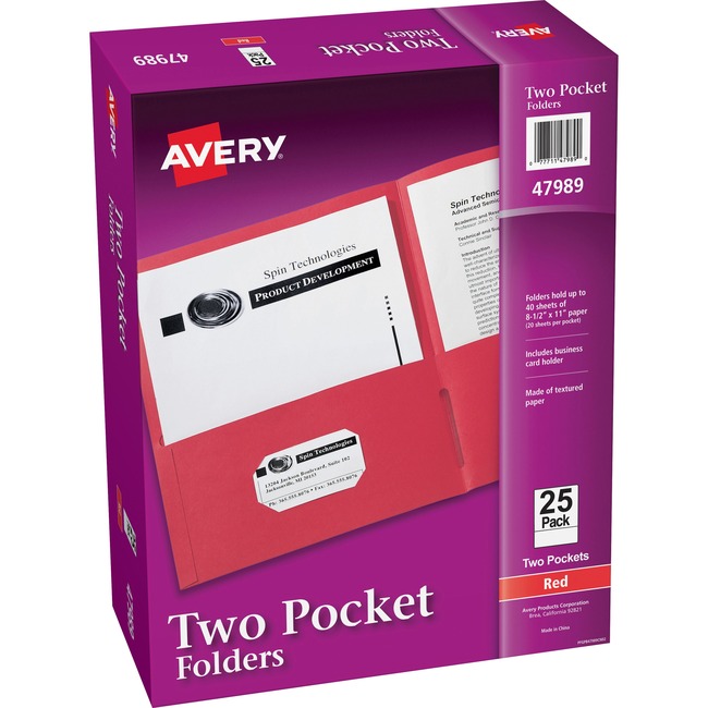Avery Two Pocket Folders