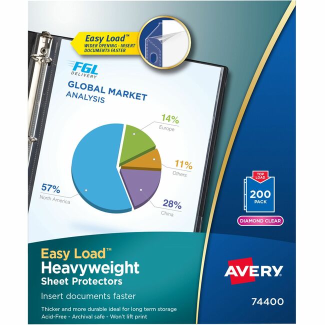 Avery® Diamond Clear Heavyweight Sheet Protectors