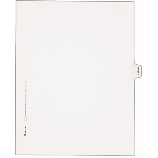 Avery Individual Legal Exhibit Dividers - Allstate Style